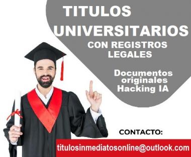 Titulos universitarios legalizados con registros